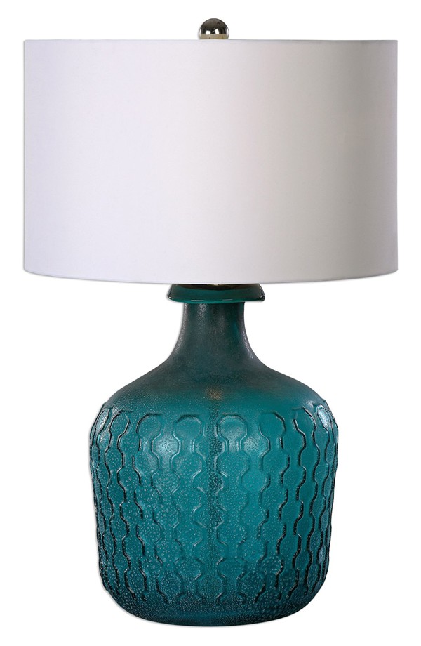 Uttermost Laval Blue Glass Table Lamp
