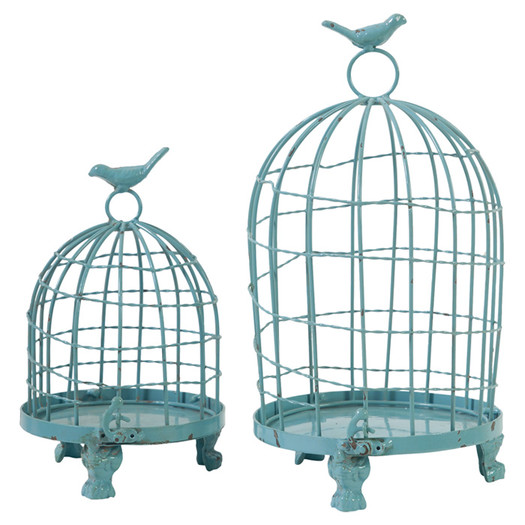 2 Piece Ethel Decorative Bird Cage Set 