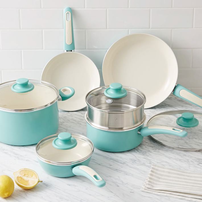 Greenpan Nonstick 10-Piece Set in Aqua | Everything Turquoise