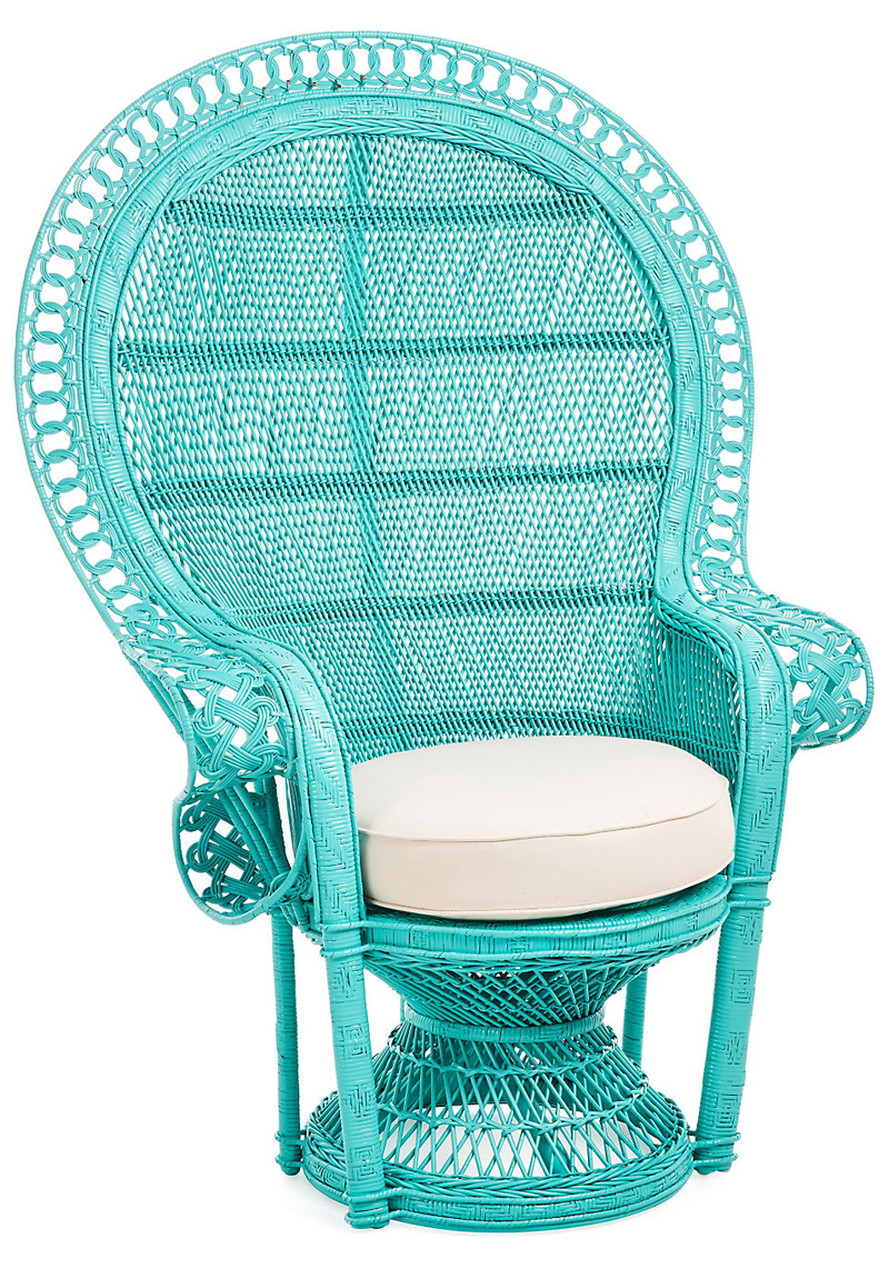 Turquoise Peacock Accent Chair Everything Turquoise