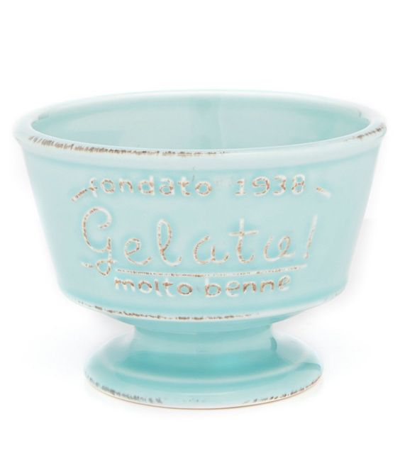 Footed Stoneware Gelato Bowl
