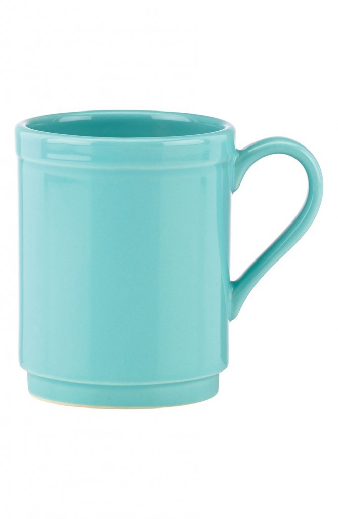 Kate Spade All in Good Taste Turquoise Ceramic Mug