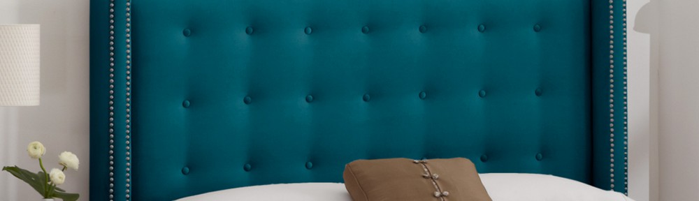 Nail Button Tufted Upholstered Headboard