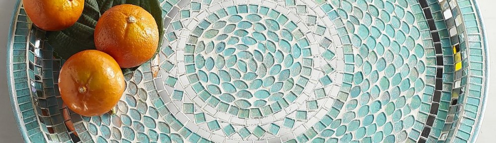 Aqua Mosaic Tray