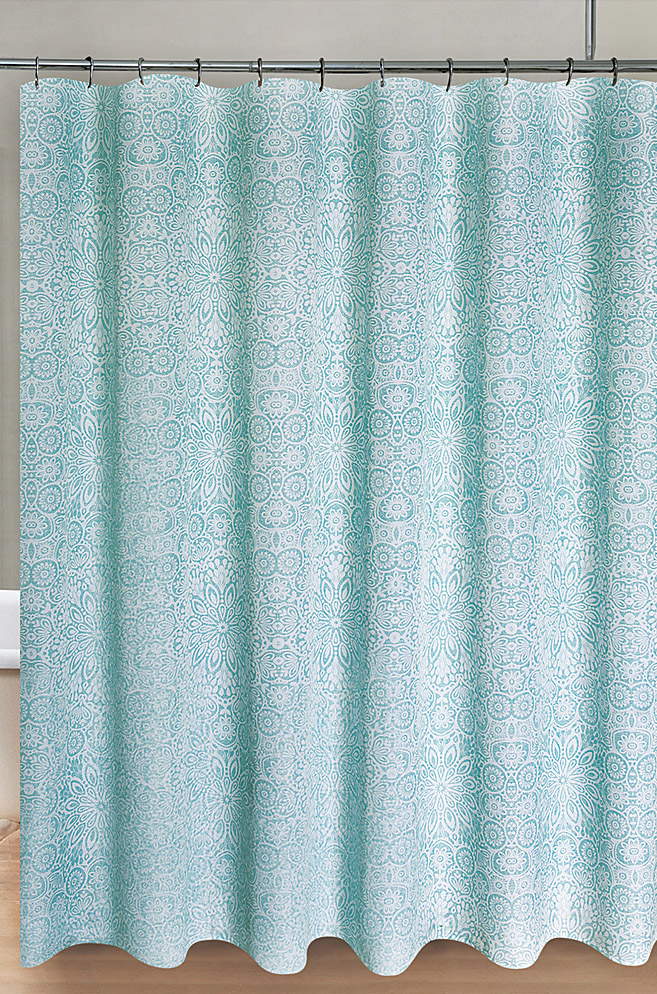 Harper Aqua Shower Curtain