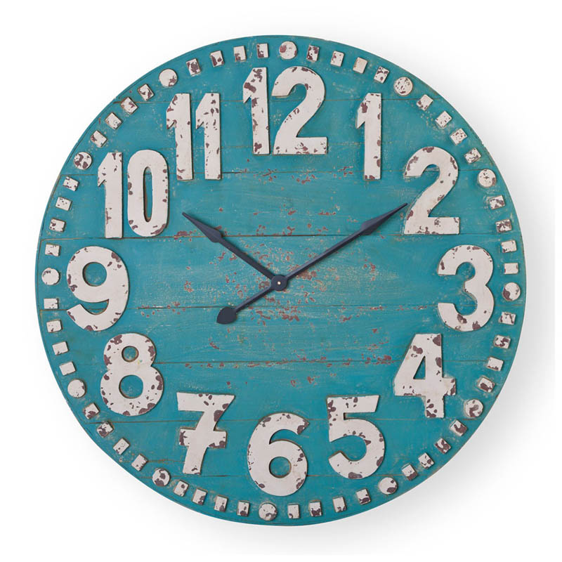 Turquoise 36" Clifford Clock