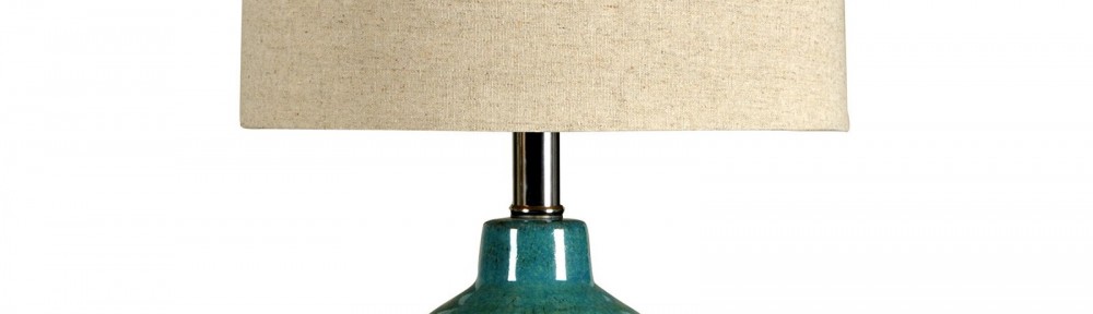 Turquoise Ceramic Accent Table Lamp