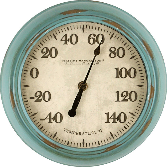 Turquoise Retreat Outdoor Thermometer