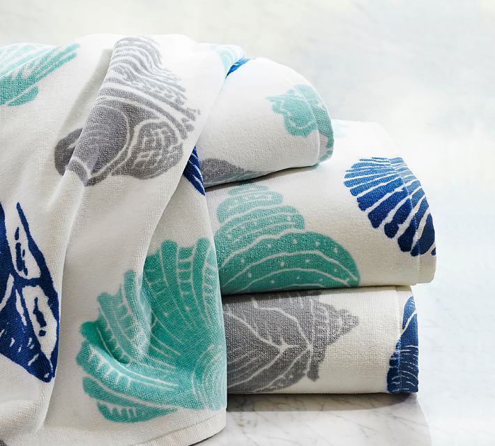 Seashell Organic Bath Towels