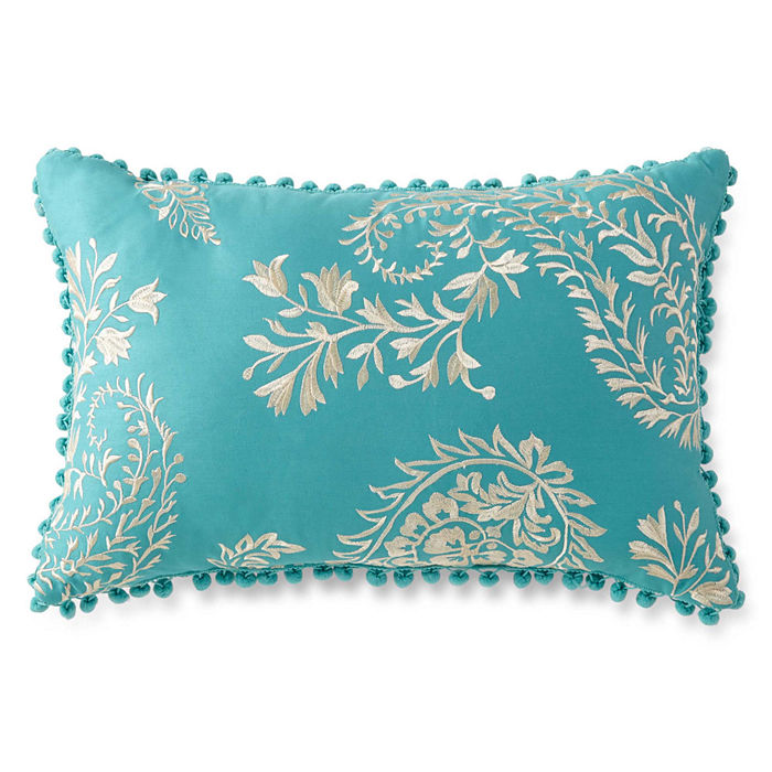 Turquoise Casbah Oblong Decorative Pillow
