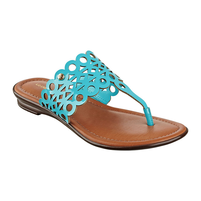 Liz Claiborne Turquoise Jenesca Cutout Sandals