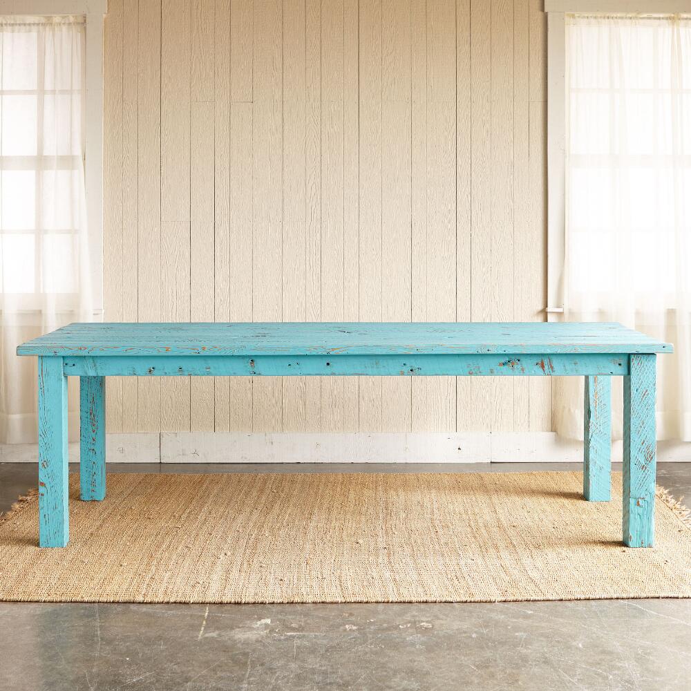 Turquoise Berland Outdoor Dining, Turquoise Dining Table