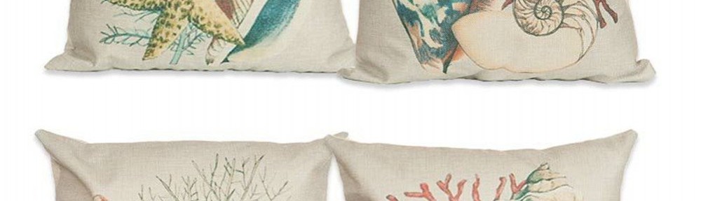 4 Pack Ocean Theme Pillow Covers