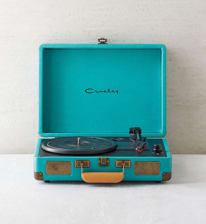 Crosley X Turquoise Cruiser Briefcase Portable Vinyl Record Player