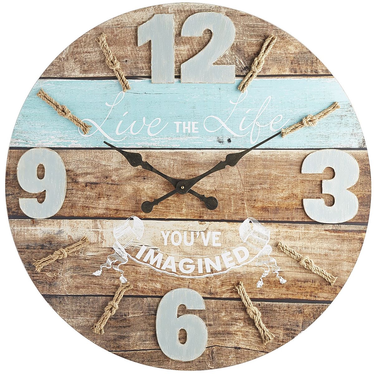 Oversize Live the Life Wall Clock