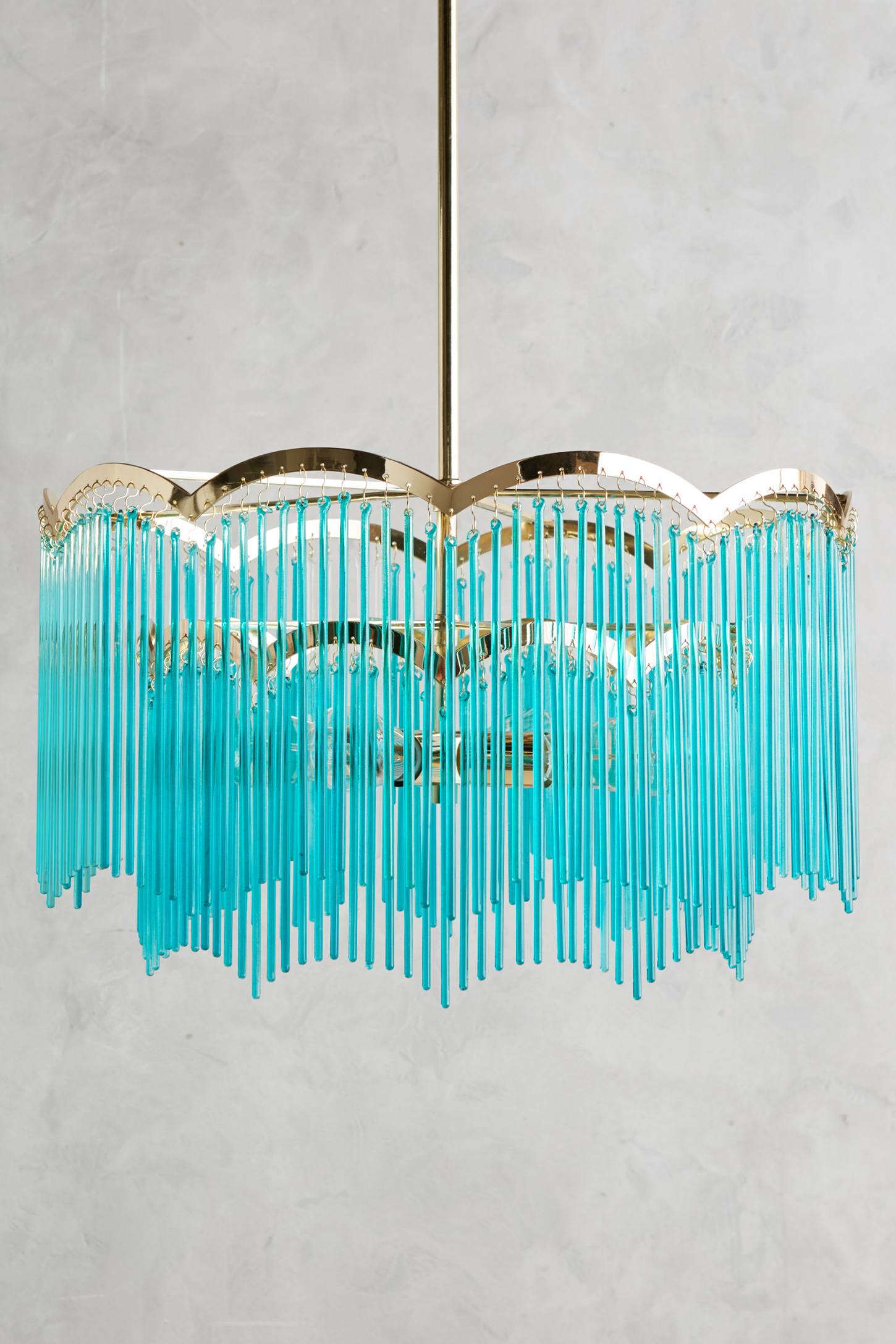 Turquoise Arched Waterfall Chandelier