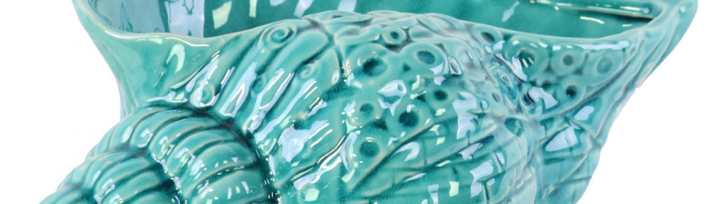 Turquoise Conch Seashell Figurine