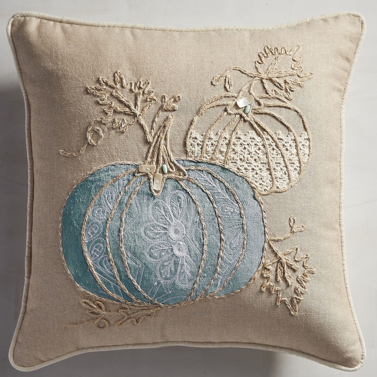 Fall by the Sea Pumpkins Pillow