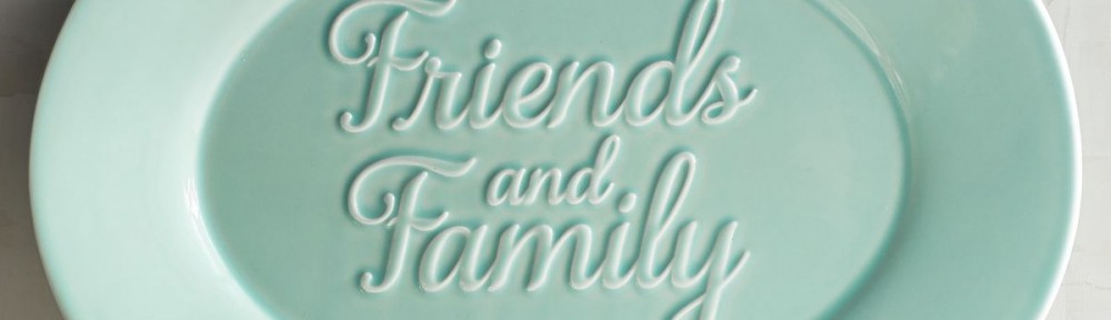 Friends and Family Turquoise Serving Platter