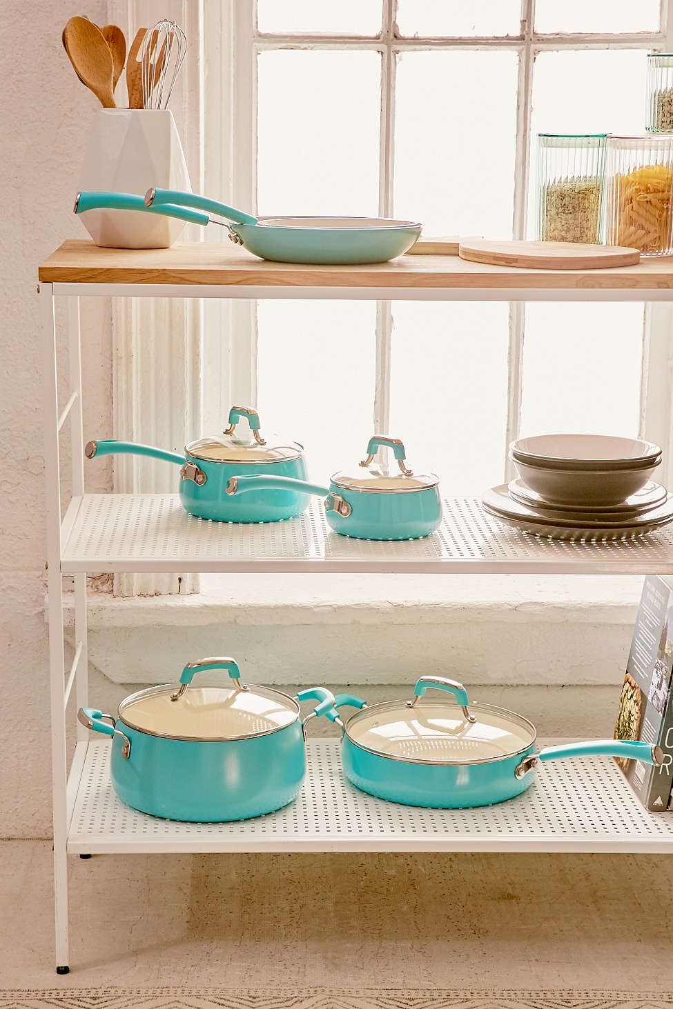 Turquoise 10-Piece Pop Teal Cookware Set
