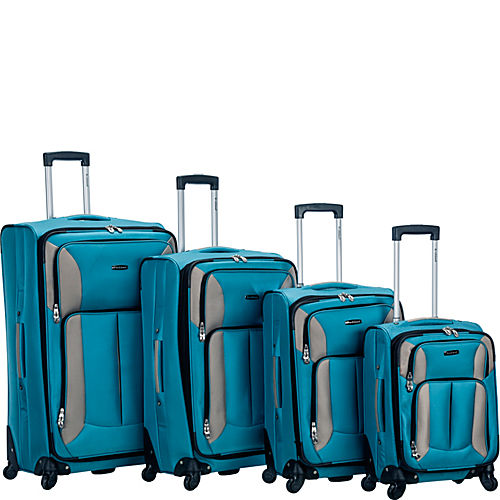 4 Piece Quad Spinner Luggage Set