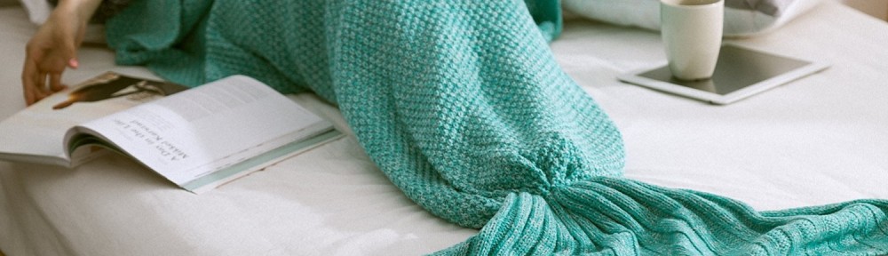 Turquoise Mermaid Tail Blanket