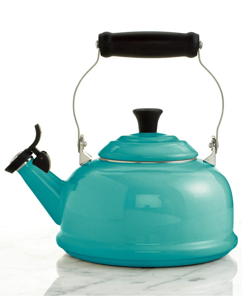 Turquoise Le Creuset Classic Whistling Tea Kettle