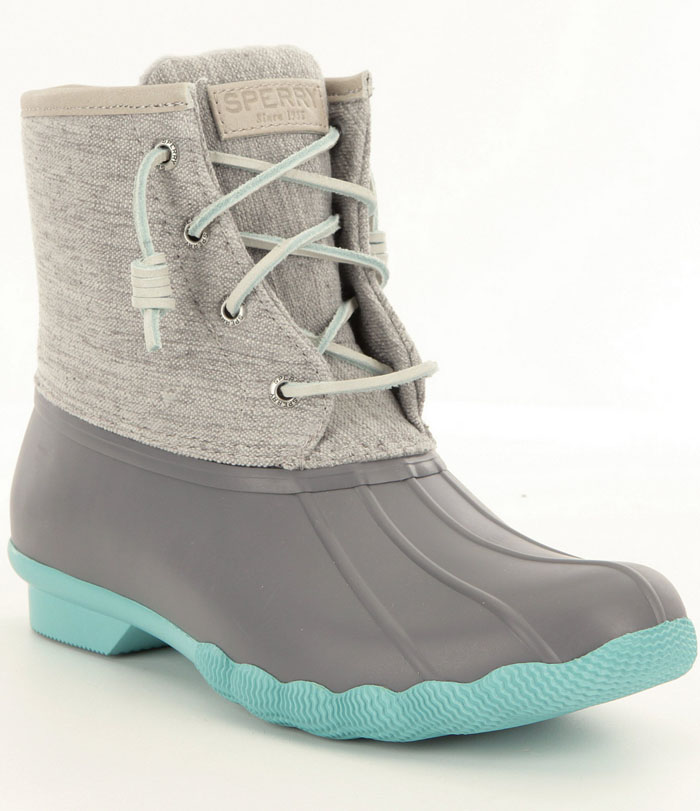 Sperry Saltwater Turquoise Pop-Outsole Waterproof Cold-Weather Duck Boots