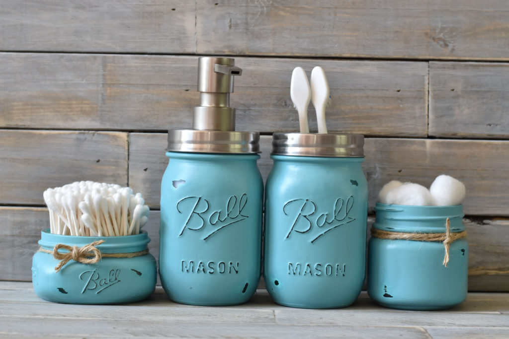 Turquoise Mason Jar Bathroom Set | Everything Turquoise