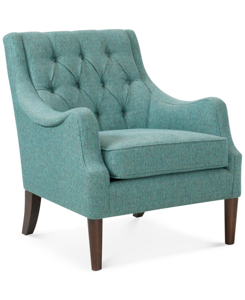 Teal Glenis Tufted Accent Chair