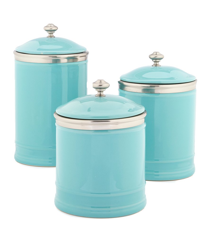 Turquoise Ceramic Canisters