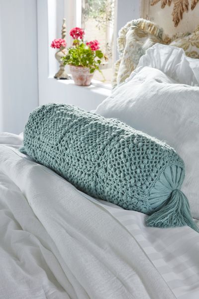 Crochet Knit Bolster Pillow