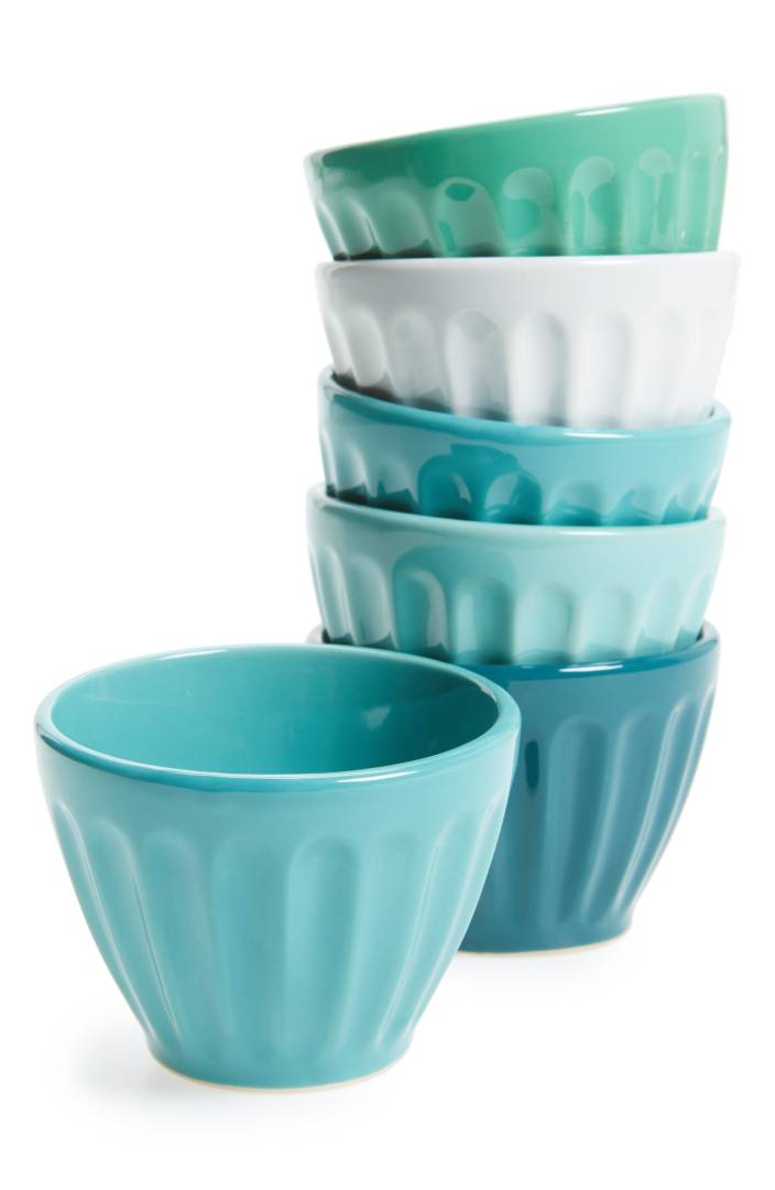 Set of 6 Mini Latte Bowls | Everything Turquoise