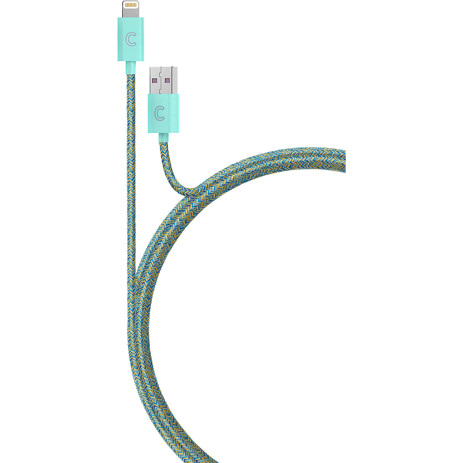 Candywirez 3 Ft Turquoise Braided Lighting Cables