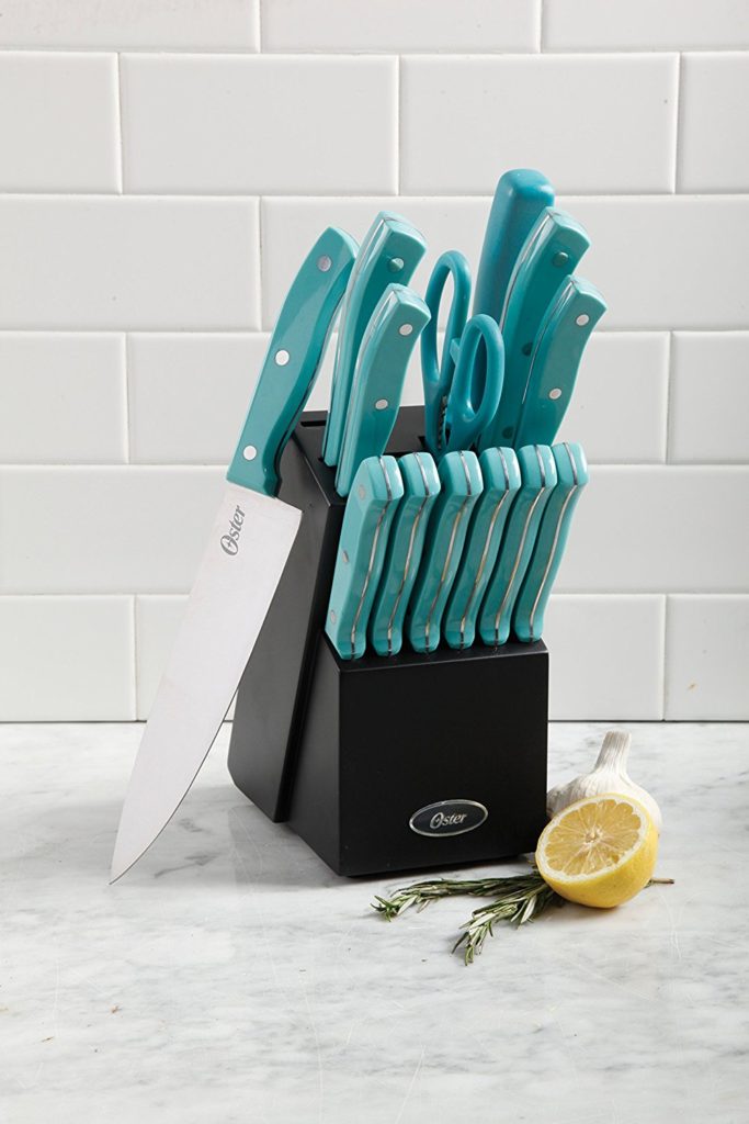 Turquoise Oster Evansville 14 Piece Cutlery Set