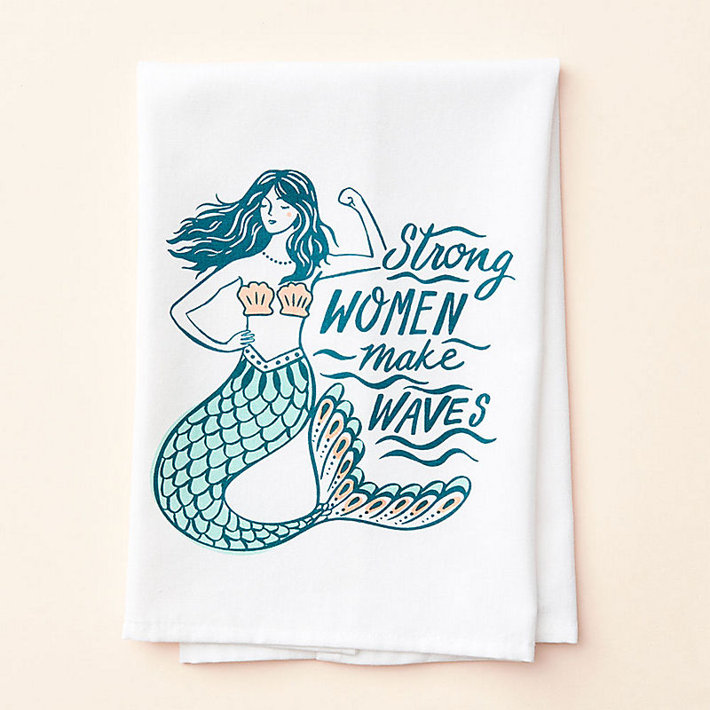 Strong Women Make Waves Tea Towel