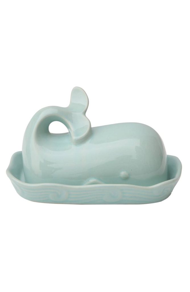 Whale Stoneware Butter Dish