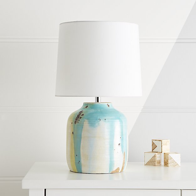 Terra Cotta Drip Glaze Table Lamp
