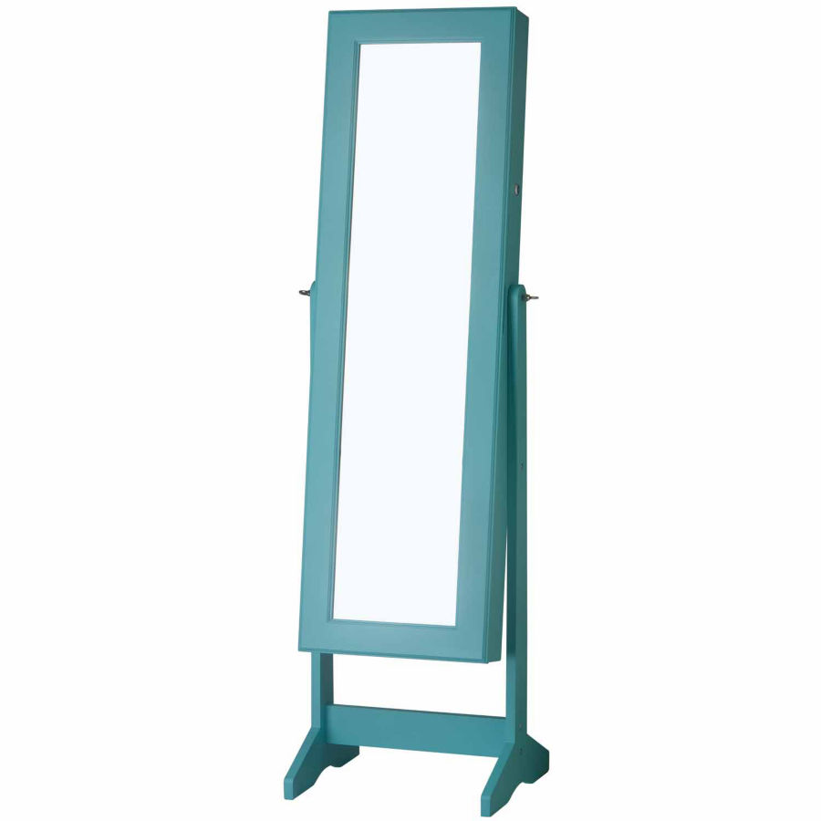Turquoise Cheval Free Standing Jewelry Armoire
