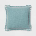 Euro Textured Slub Tassel Throw Pillow